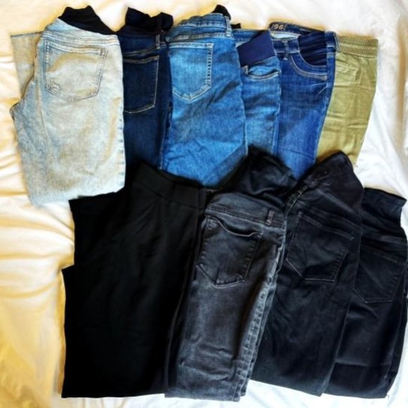 (10) Pairs of Maternity Jeans/Pants GAP, LOU & GREY, Old Navy, ASOS, DL Premium - Picture 1 of 8